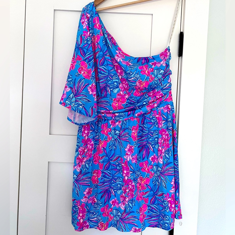 NWOT Lilly Pulitzer Niki One-Shoulder Romper